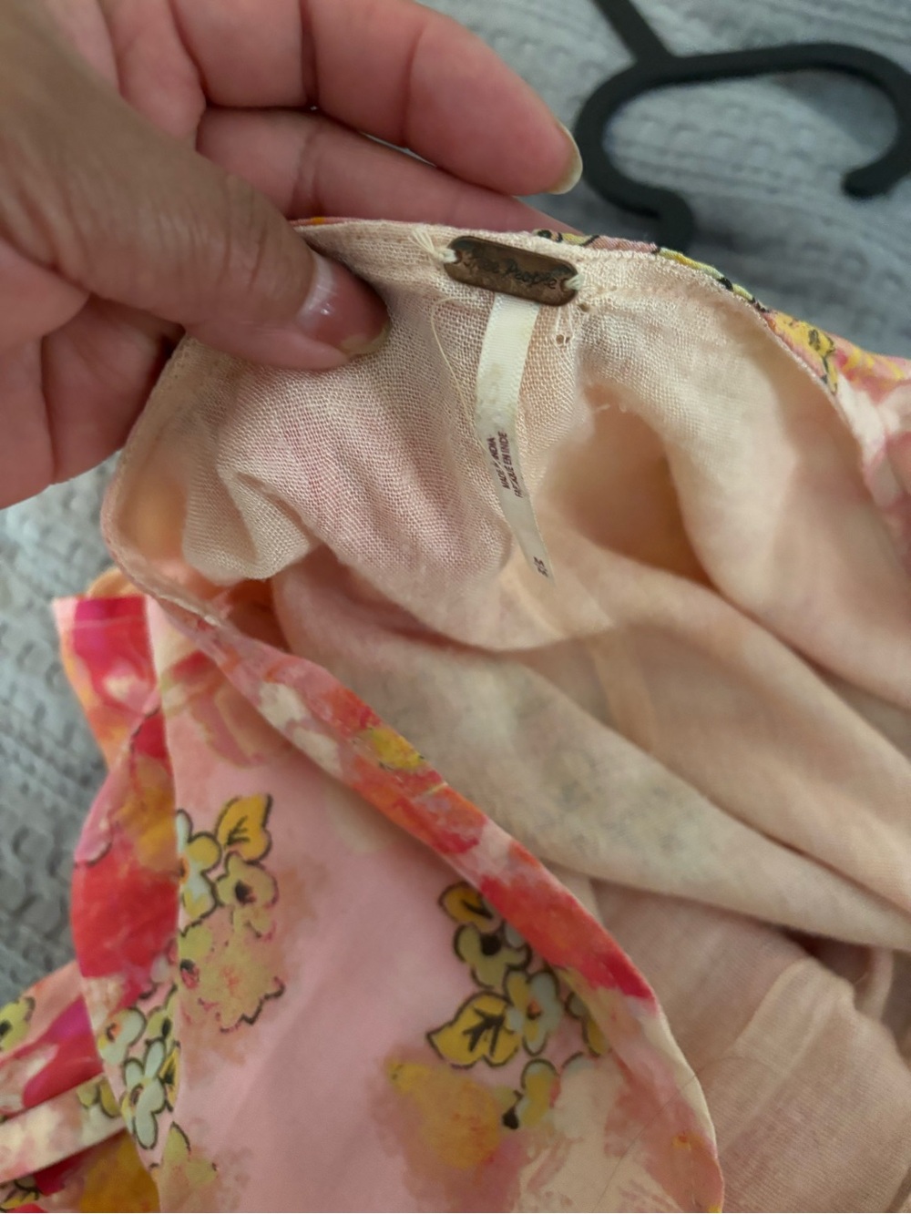 Free People Pink & Coral Floral Tie-Waist Mini Dress - Picture 8 of 9